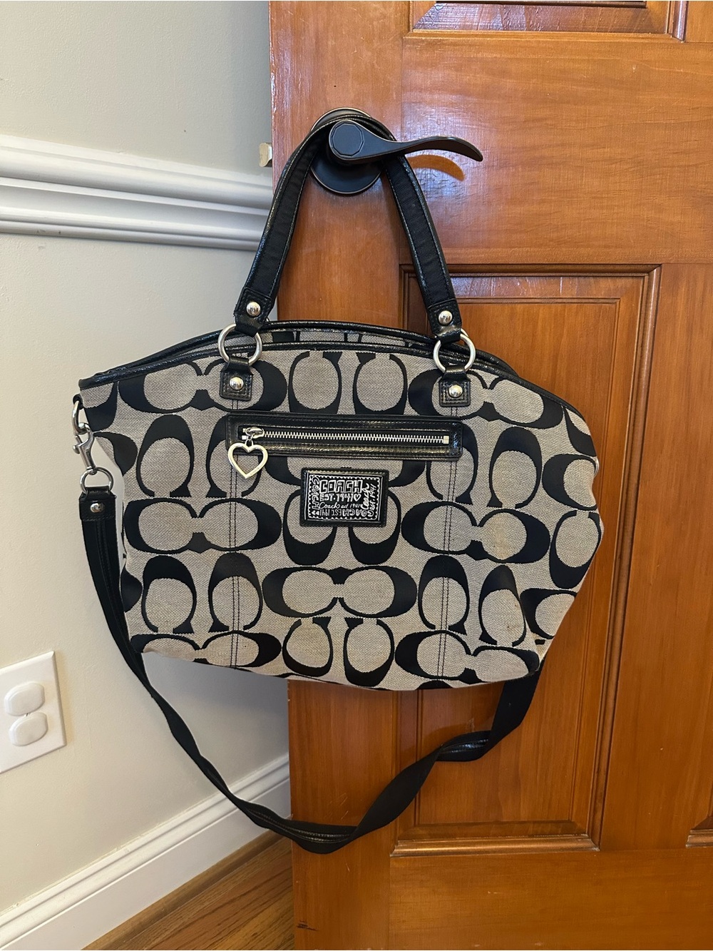 Coach poppy signature tote bag